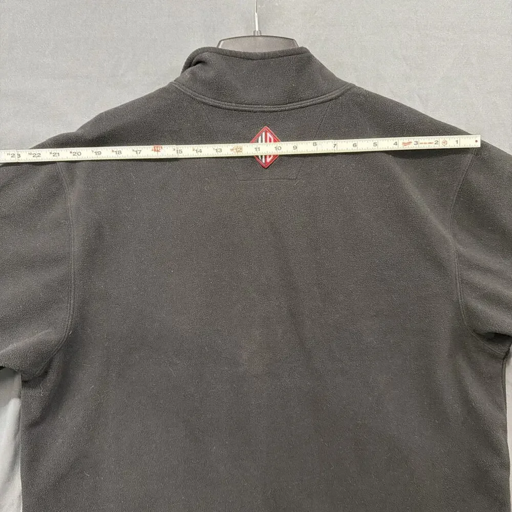 Harley Davidson Black Red Embroidered Long Sleeve Zip Sweatshirt SZ XL
